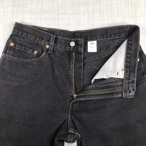 Vintage 90s Levis Mens 34x36 550 Black Jeans - Picture 7 of 14